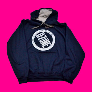Image of d-zone reflective silver logo hoodie (Navy or Black)