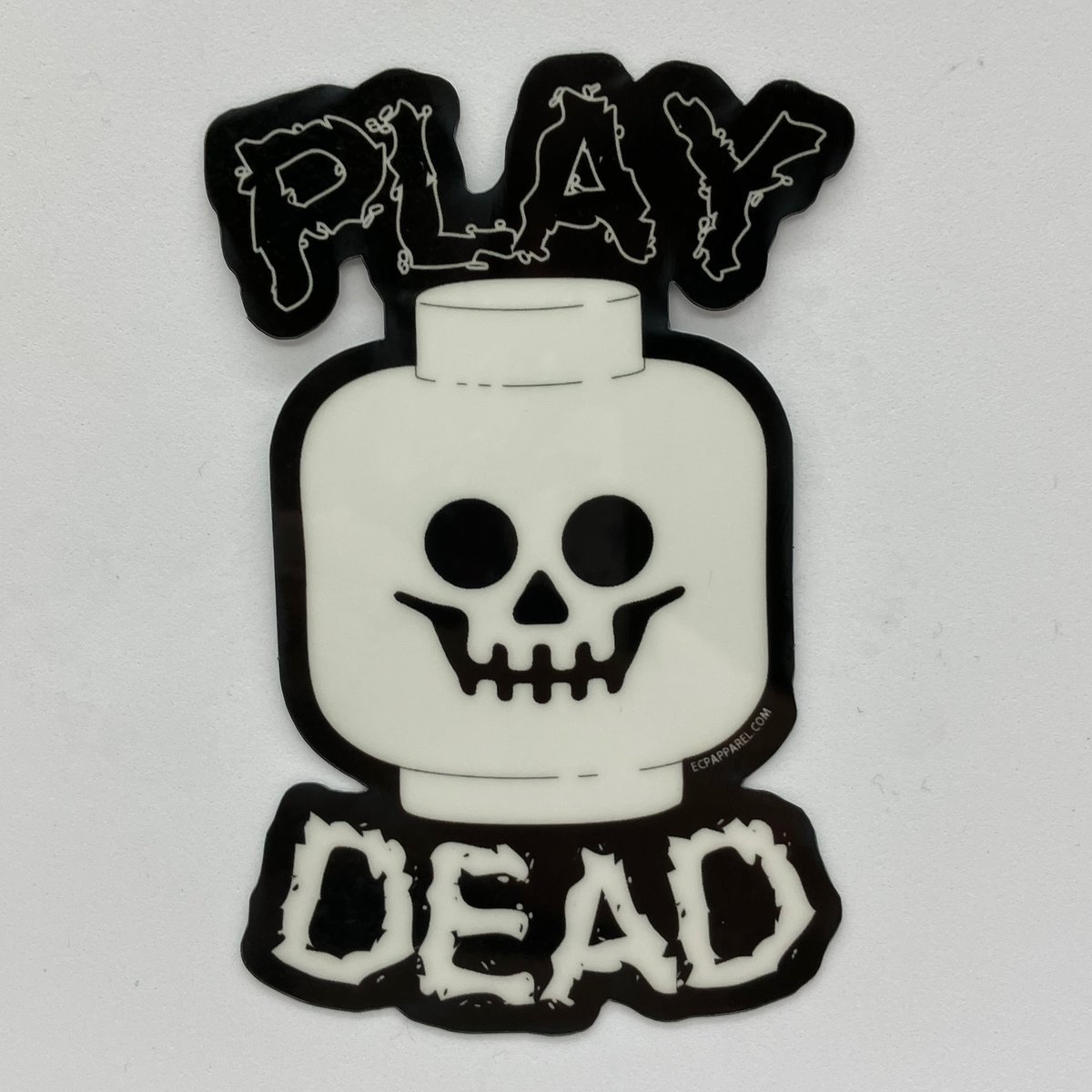 “Play Dead” Glow In The Dark Die-cut Sticker