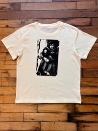 Patti & Robert Cropped Tee Faded Cream Sz S-XL