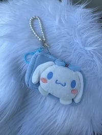 Image 2 of Blue key chain coin bag 