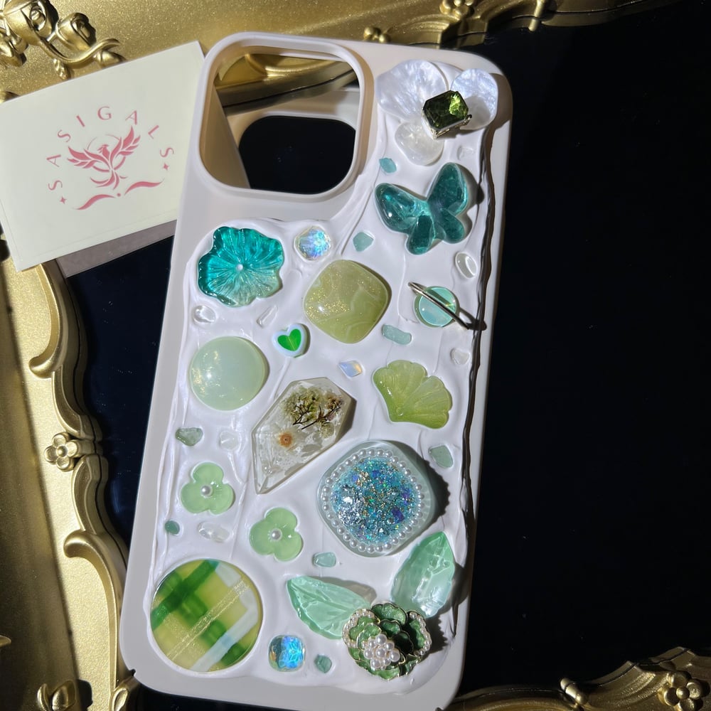 Image of Boho Green Mosaic Phone Case For All Brand 