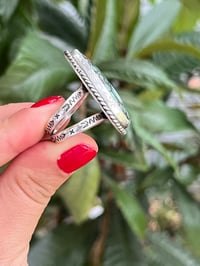 Image 3 of Star Fox Variscite Statement Ring Sz 7