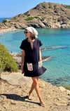 BLACK SHORT KAFTAN WITH CROCHET POCKETS