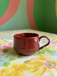 Image 1 of red amaryllis teacup