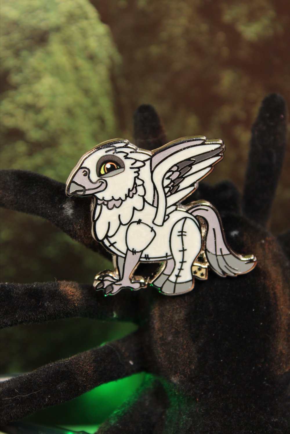 Image of Bloody Noble Chicken Plushie Pin Hippogryff