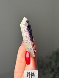 Image 2 of PURPLE CUBIC FLUORITE ON QUARTZ -INNER MONGOLIA- AA