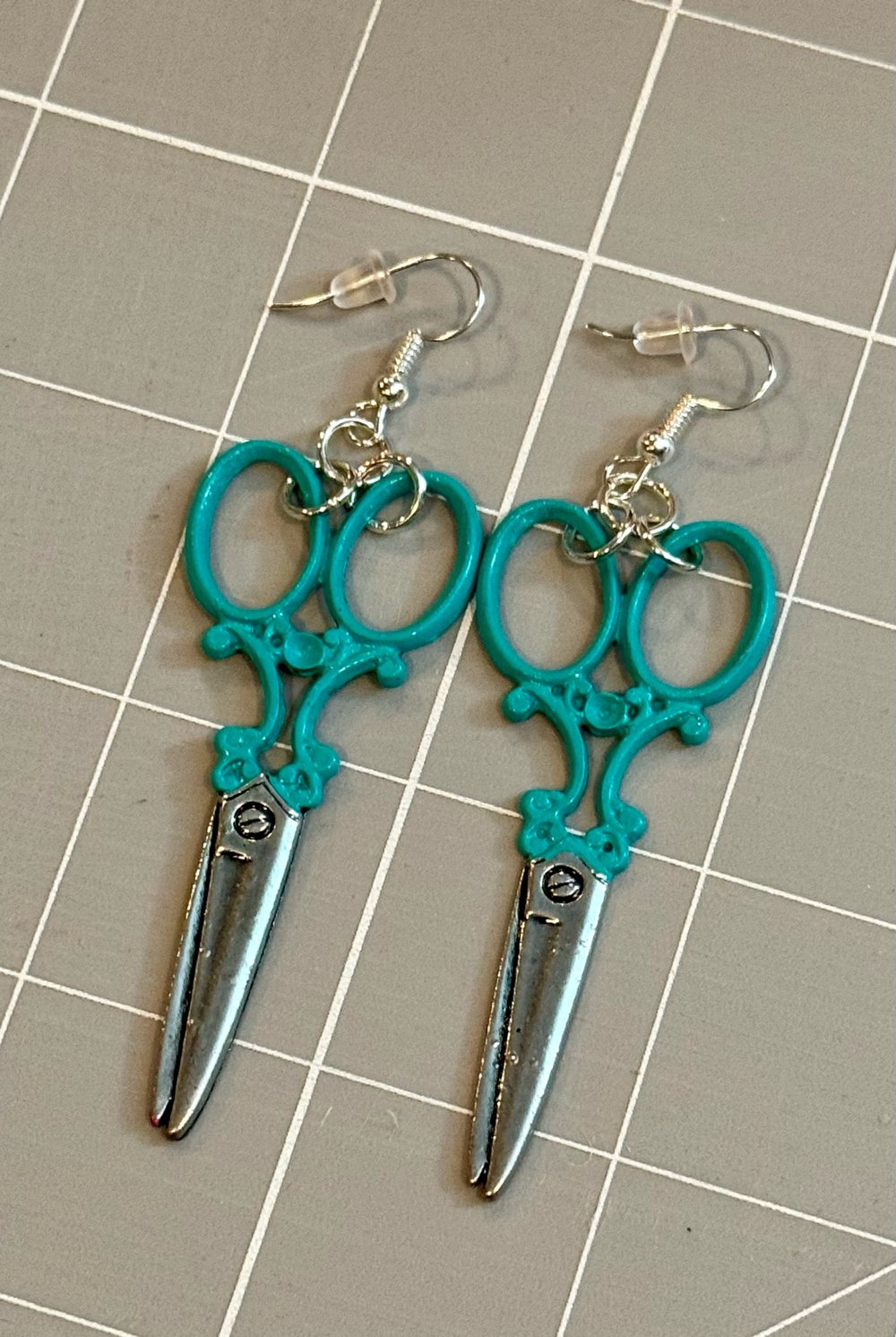 Image of Big Fabric Scissors Earrings