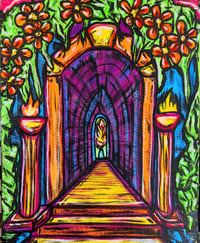 Fire Tunnel - 16x20 Original Canvas 