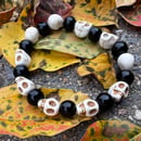 Image 2 of Black Full Skullie Bracelet