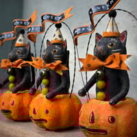 Image 1 of Halloween Cats in Jack-o-Lanterns