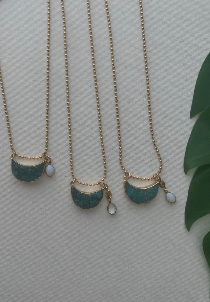 Image of CRUZY • Aqua Druzy Necklace