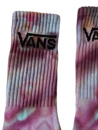Image 3 of M/L Adult VANS Hand-Dyed Crew Socks in Watercolor Ice Dye