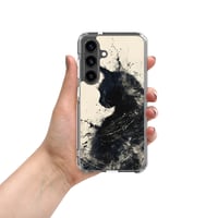 Image 1 of Black Cat On Ivory Clear Case for Samsung®