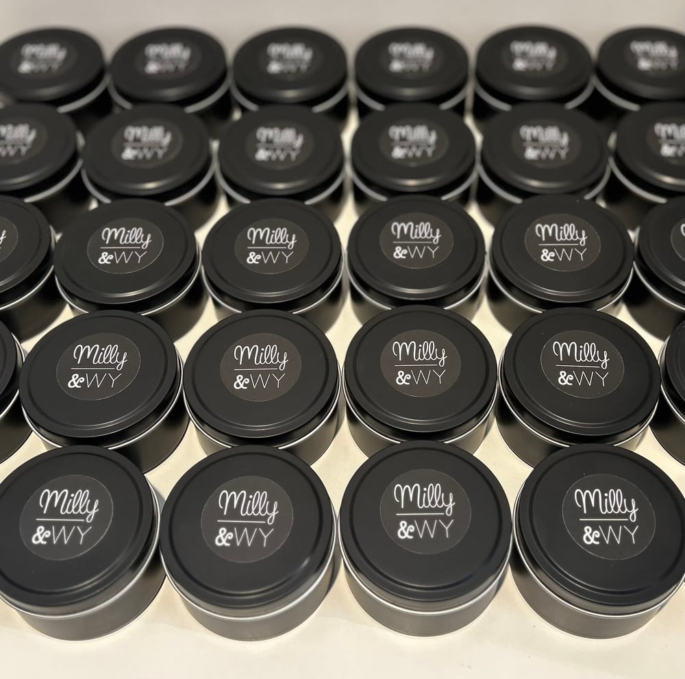 Image of Matte Black/Matte White Luxe Travel Tin Soy Candle 170gm