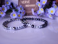 Image 5 of #1 Dad  Bracelet/Gemstone Stretch Bracelet | Father's Day Bracelets