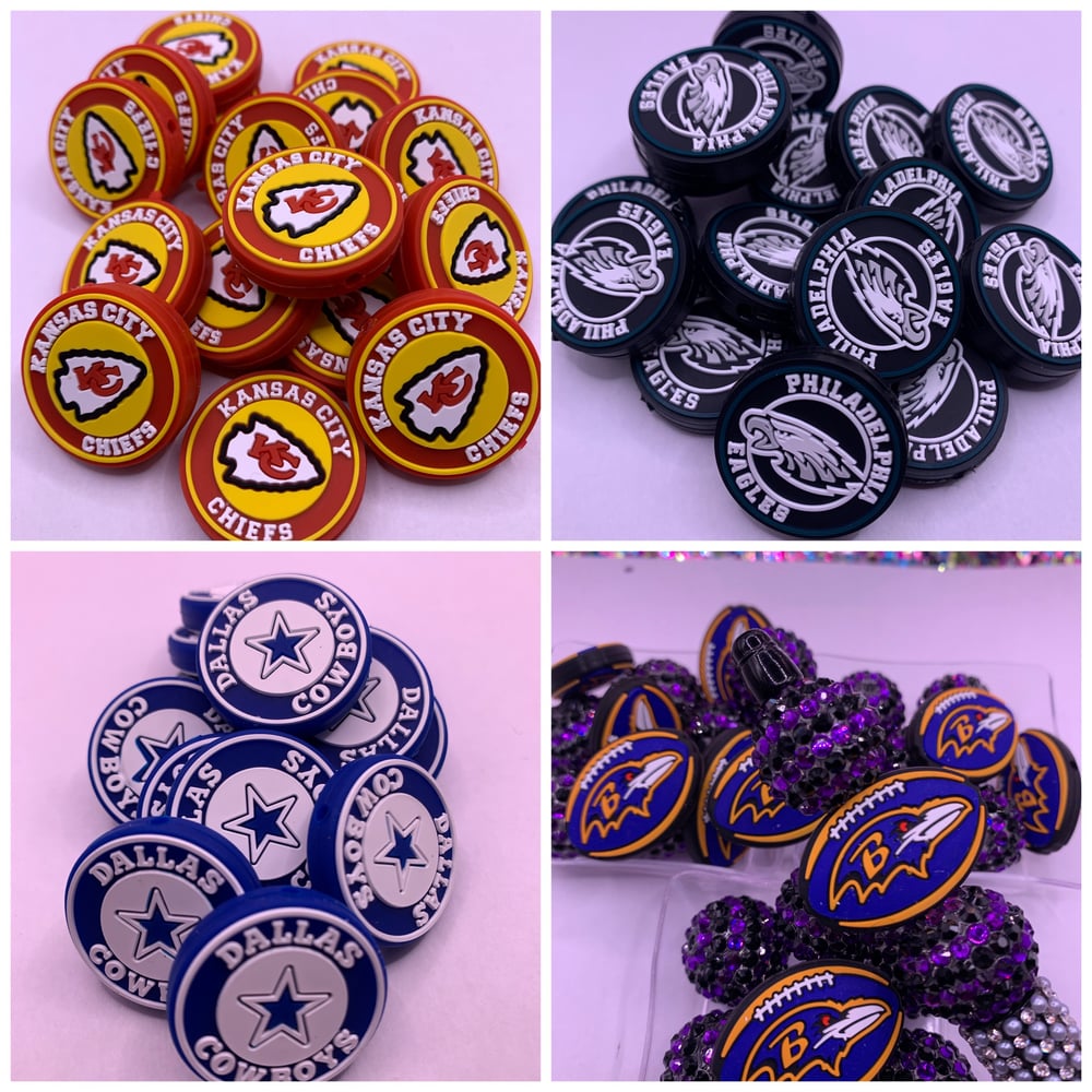 Image of Foot Ball Silicone Bead 
