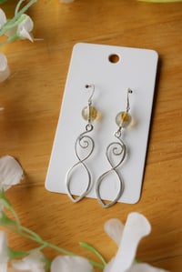 Image 1 of Sterling Silver + Citrine Earrings 
