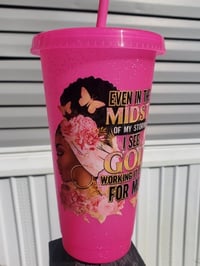 Image 3 of Even in the midst of my storm...Plastic Tumblers   Copy