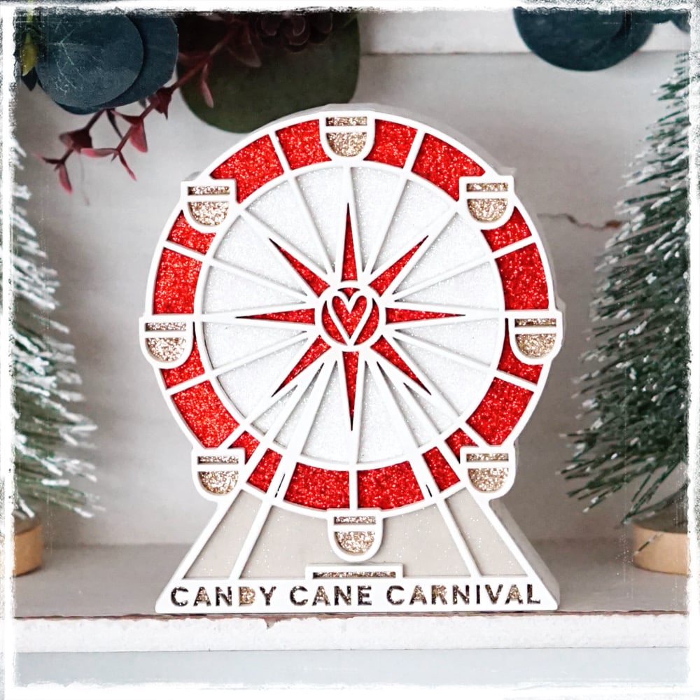 Image of PREORDER Candy Cane Carnival Ferris Wheel