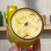 Image 2 of lime + basil scented candle