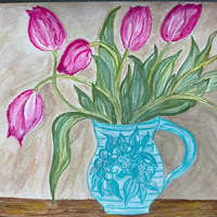 Image 5 of Blue Jug of Tulips