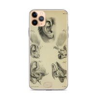 Image 2 of Vintage Book Page Anatomical Illustration Human Ear Clear Case for iPhone®