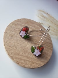 Image 2 of Floral Heart Hoops