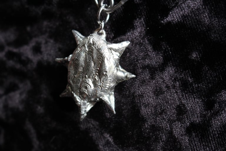dead good snail mushroom and bee wing spiky necklace Image 7