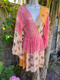 Image 7 of Mykonos Glitter wrap dress -peach pink shells 8-12 