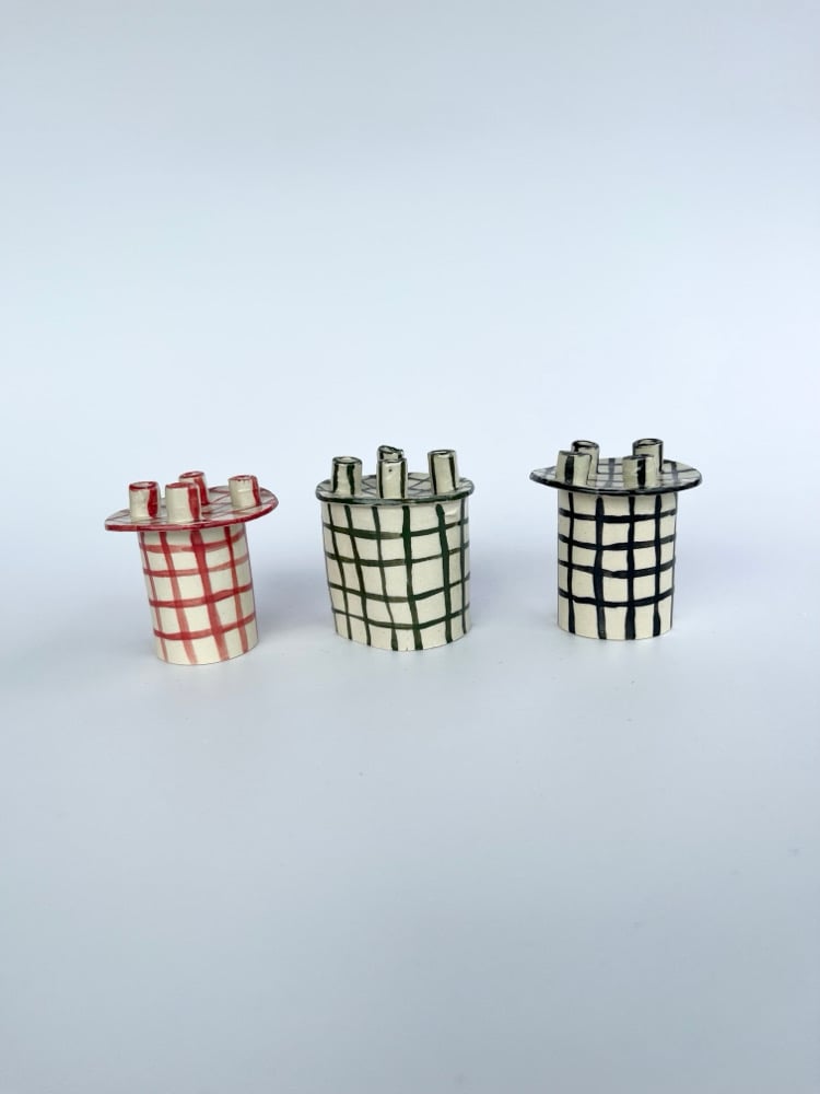 Delicate Grid Birthday Candle Holder  Image 2