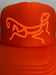 Image of ORANGE PUFFY LIZ'ARD TRUCKER HAT