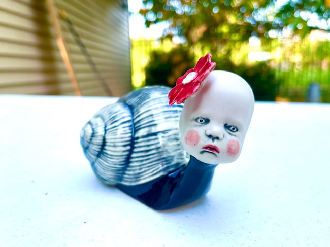 Sweet Snail Baby with Textured Shell