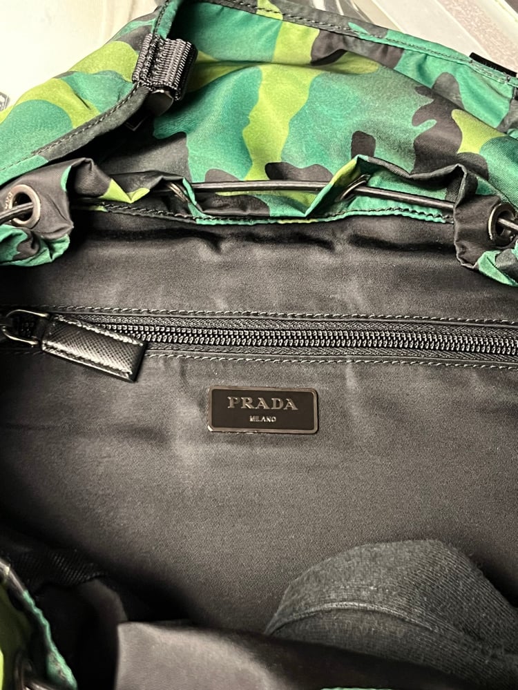 Image of Prada Tessuto Camo Nylon Bag