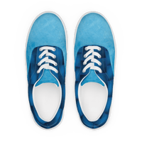 Image 4 of Men’s lace-up canvas shoes ( 2 tone blue)