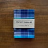 Teal Plaid Pocket Square 