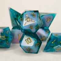 Image 1 of Aqua Rose<br>8 Piece Polyhedral Set