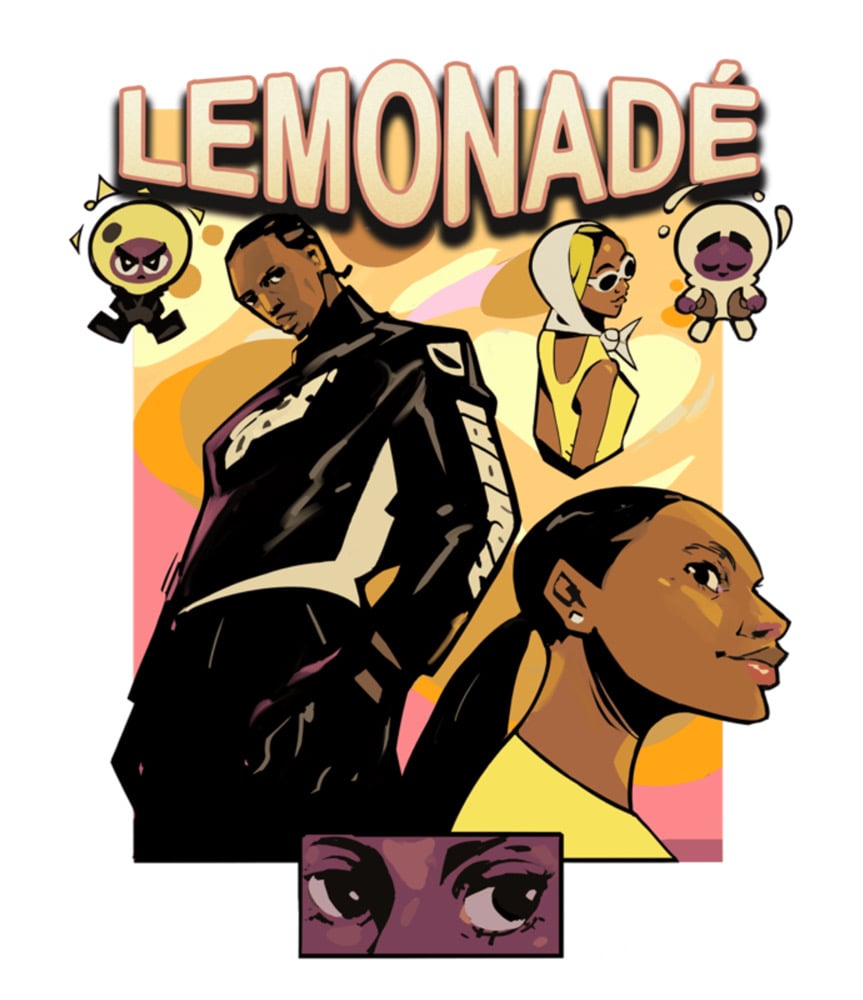 Image of White “Lemonadé” Jomenga Crewneck