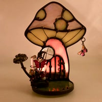 Image 5 of Iridescent Pink Mushie Cottage Candle Holder 