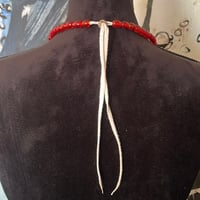 Image 4 of Bison Teeth Trade Bead Necklace