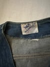 early 70s Wrangler denim vest with rose and harley patches 
