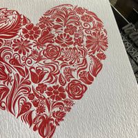 Image 2 of Valentine Card floral heart