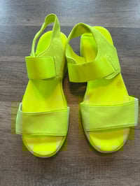 Image 1 of neon sandals