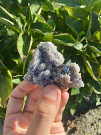 Image 1 of Red Sphalerite with Quartz on Galena 