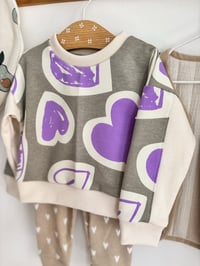 Image 2 of SWEAT COLETTE imprimé cœur 💜