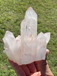 Image 1 of Quartz Crystal Points Cluster With Rainbows #1493
