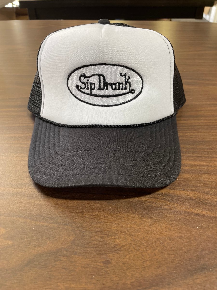 Image of Black & White Sip Drank Trucker Hat