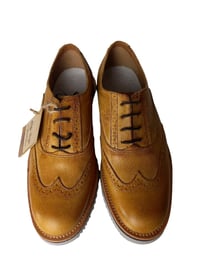 Image 5 of Mens Clarks Brogues Shoes Dip Dye Cognac Leather UK Size 7 G Unworn in Box