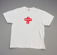 Image 1 of Supreme Cross Box Logo Sz L (WHITE)