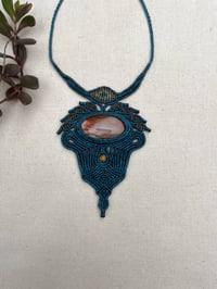 Image 1 of Macrame necklace with sunstone 