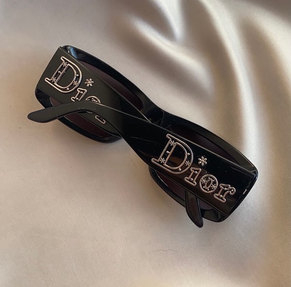 Image of Dior Spell Out Black Sunglasses 